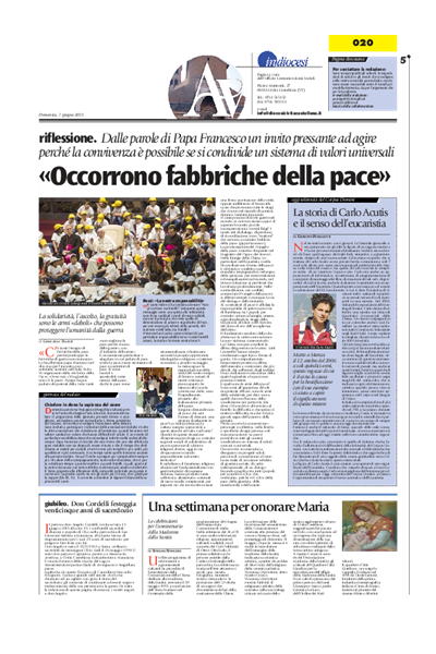 Avvenire - pagina diocesana del 07/06/2015